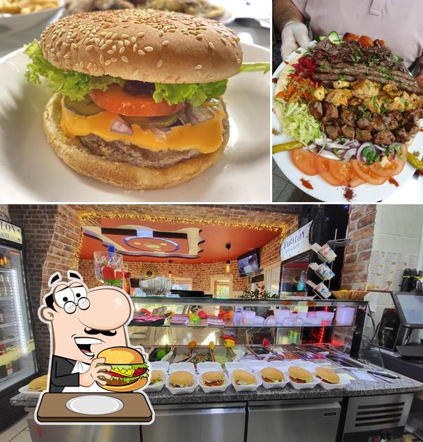 Try out a burger at Babylon Restaurant