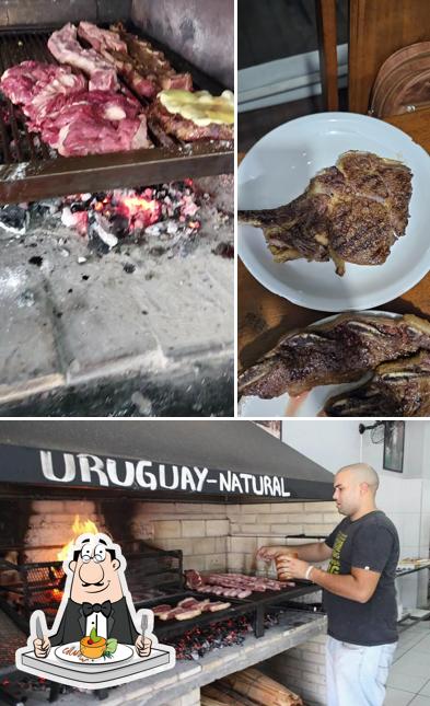 Esta é a imagem apresentando comida e interior no Parrilla Uruguaya e Açougue El Mercadito