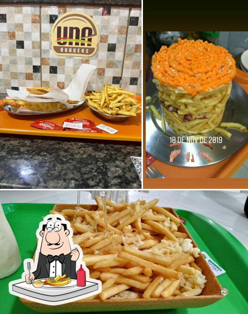 Peça batatas fritas no Una Burguer