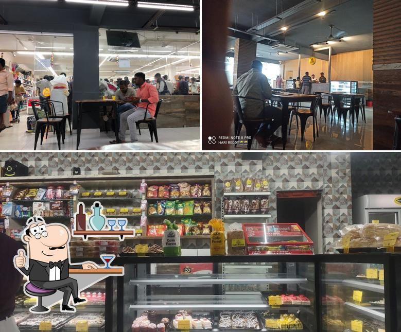 Take a seat at one of the tables at Cake Forest
