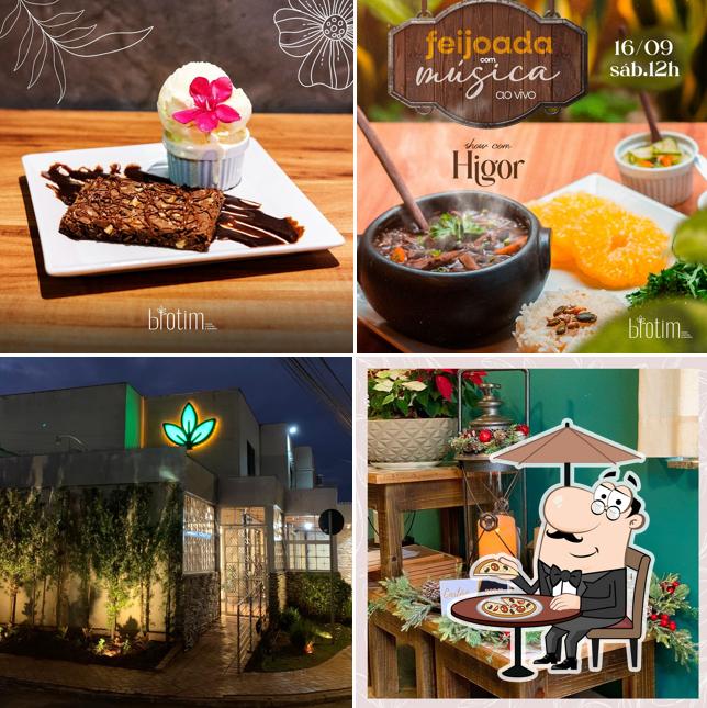 A ilustração do Brotim - Restaurante’s exterior e comida