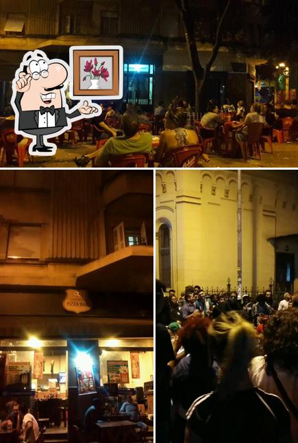 O interior do Futebol Pizza Bar