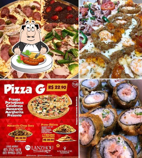 Platos en Lanzhou Oriental Food e Pizzaria