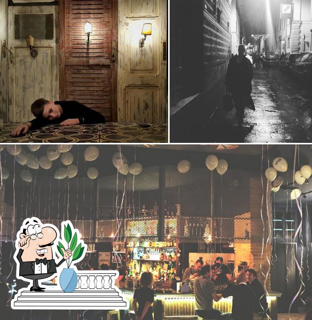 La immagine di esterno e bancone da bar da Depero Club