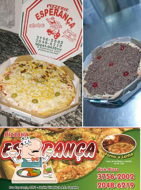 Comida em Pizzaria Esperança A.E Carvalho