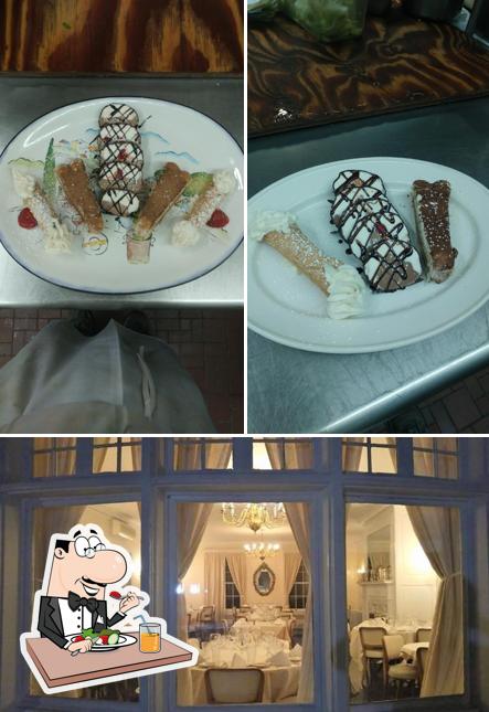 Check out the image displaying food and interior at Villa Balsamo Restaurant