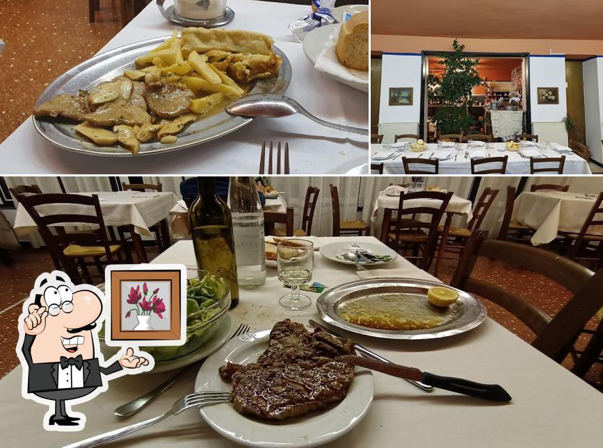 Tra le diverse cose da Albergo Ristorante Santuario di Velva si possono trovare la interni e cibo