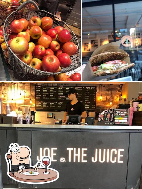 Take a look at the image showing food and interior at Joe & The Juice