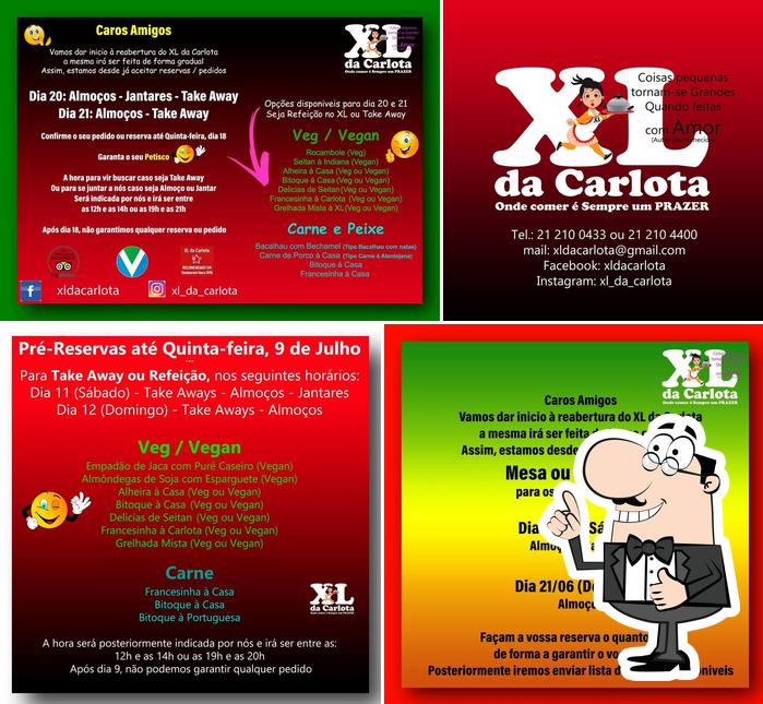 XL da Carlota restaurant, Quinta do Conde, Rua Antonio Jose de Almeida Restaurant menu and reviews