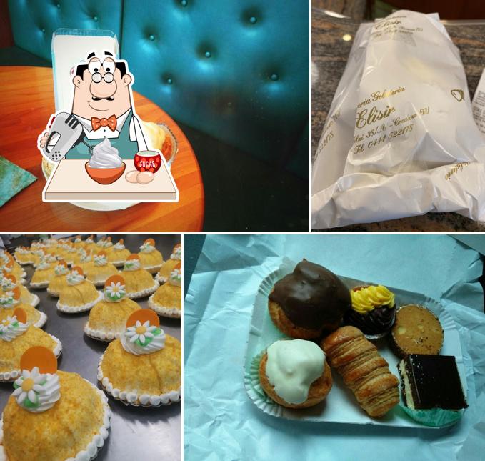 Bar Pasticceria Elisir serve un'ampia gamma di dessert