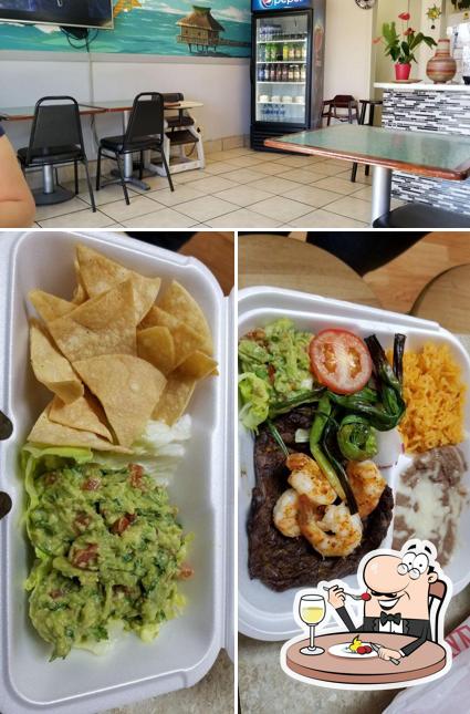 The photo of food and interior at El Amigo Mexican Restaurant