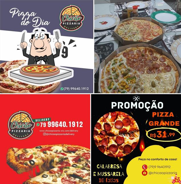 Consiga pizza no Chicão Pizzaria