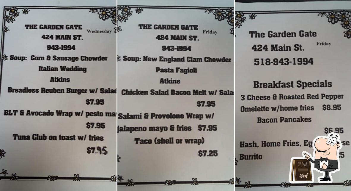 Garden Gate in Catskill Restaurant menu and reviews
