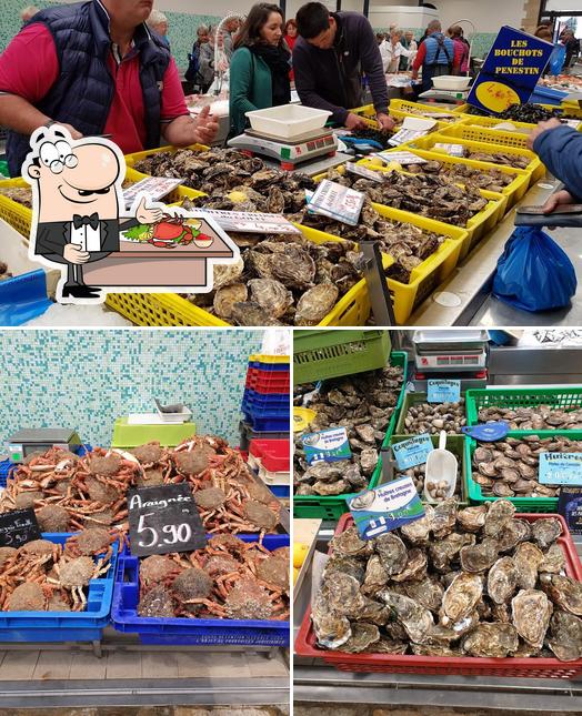 Prenez des fruits de mer à Halle aux Poissons