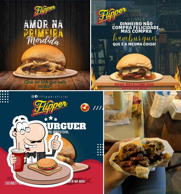 Peça um hambúrguer no Flipper Lanches Assis