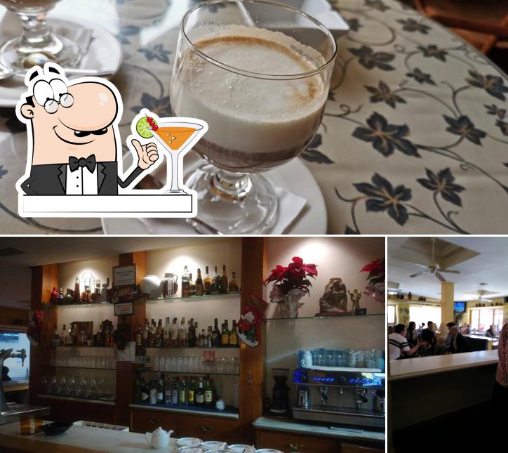 Take a look at the photo showing drink and bar counter at Bar Lagar