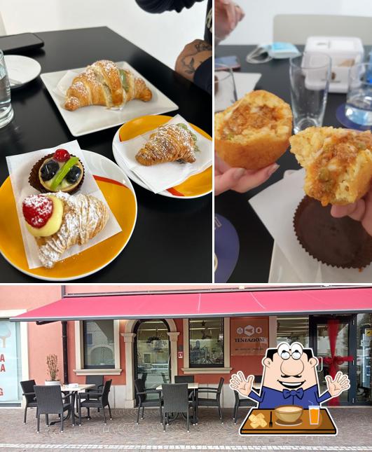 Tra le diverse cose da Bar Pasticceria Tentazioni Siciliane si possono trovare la cibo e interni