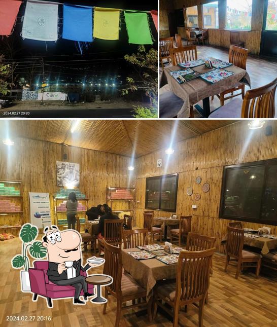 The restaurant's interior and exterior