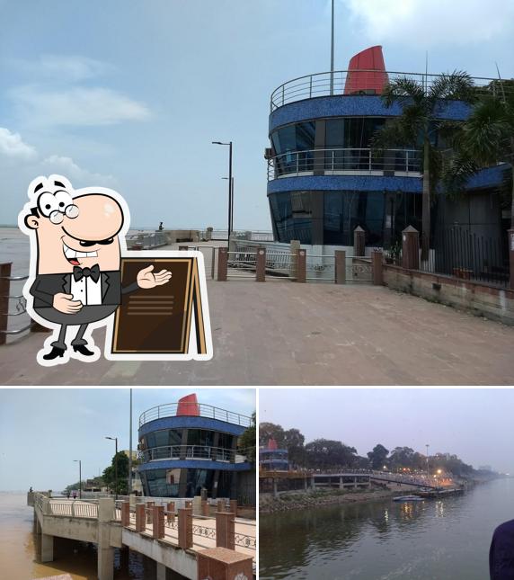 Enjoy the view at the outside area of MV Ganga Vihar Floating Restaurant