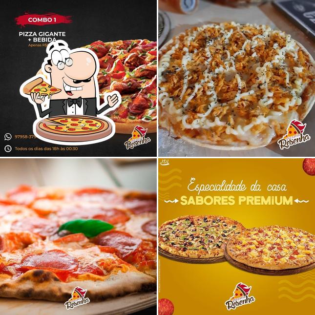 Escolha pizza no Pizzaria Resenha Delivery e Rodízio de Pizzas Pizza Artesanal