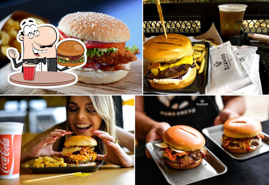 Os hambúrgueres do Django Hamburgueria - Centro irão satisfazer diferentes gostos