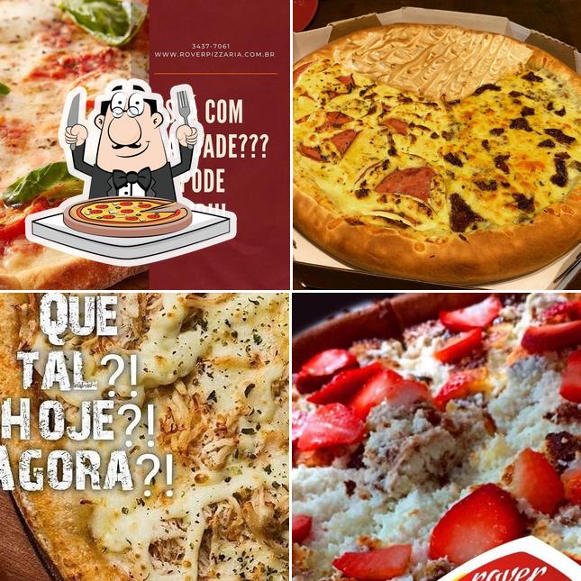 Escolha pizza no Rover Pizzaria
