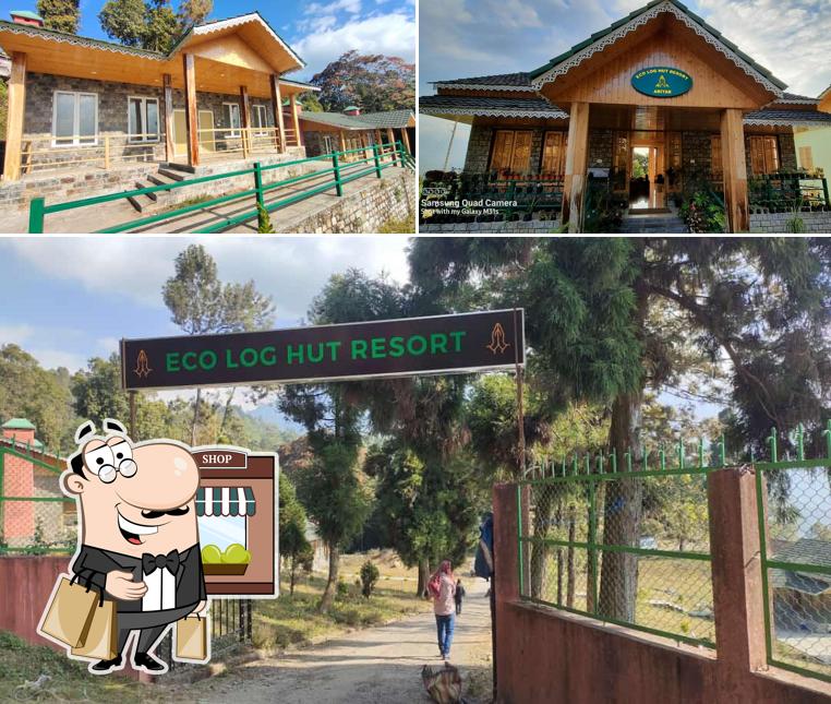 Take a look at the outside part of Eco Log Hut Resort
