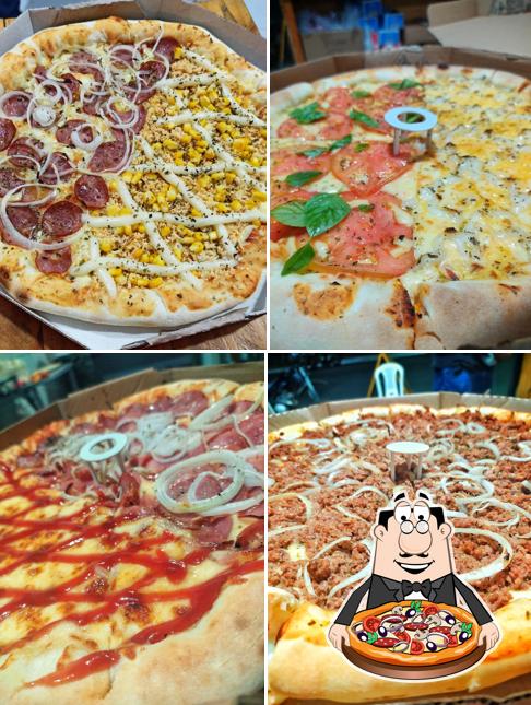 Escolha diferentes estilos de pizza