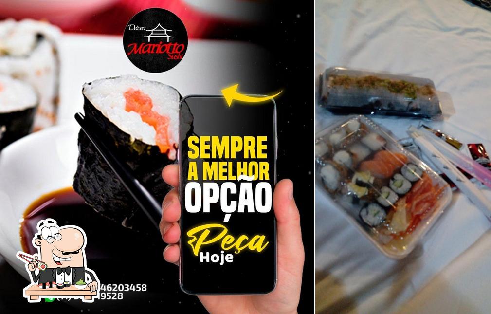 Prove diversas opções de sushi