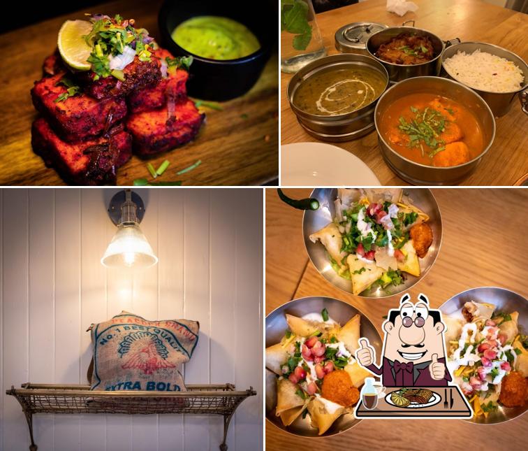 Tómate un plato con carne en Raja Indian Restaurant Cambridge