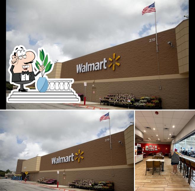 The photo of Walmart Supercenter’s exterior and interior