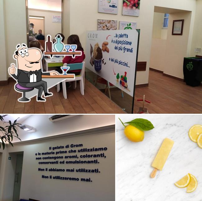 Questa è la immagine che presenta la interni e cibo di GROM
