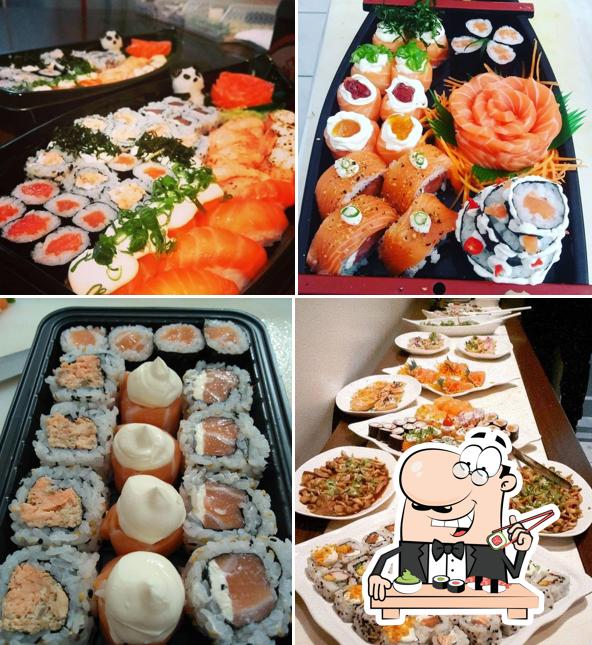 Escolha diferentes opções de sushi