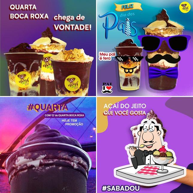 Açai Boca Roxa oferece uma variedade de pratos doces