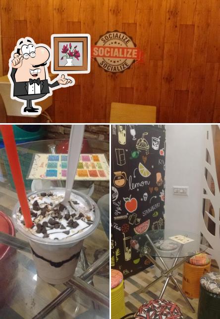 The restaurant's interior and beverage