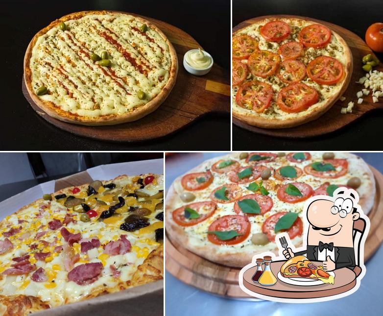 Consiga diferentes tipos de pizza