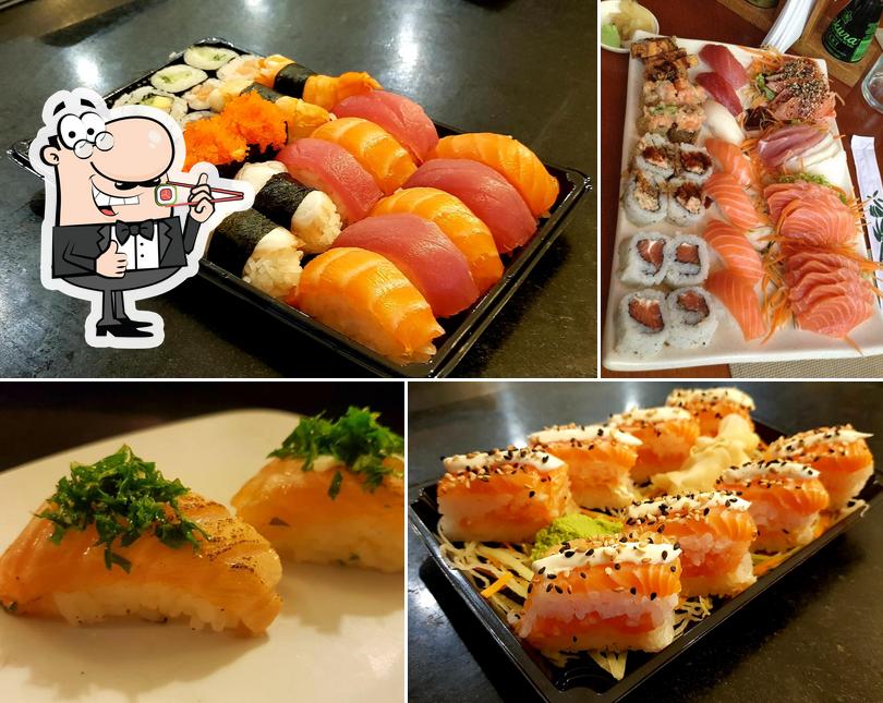 Peça diferentes opções de sushi