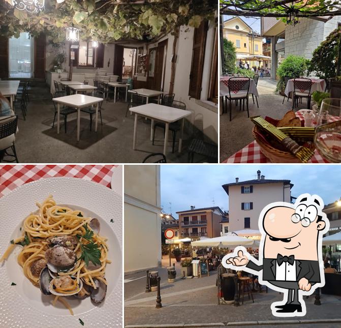 Gli interni di Osteria degli Amici