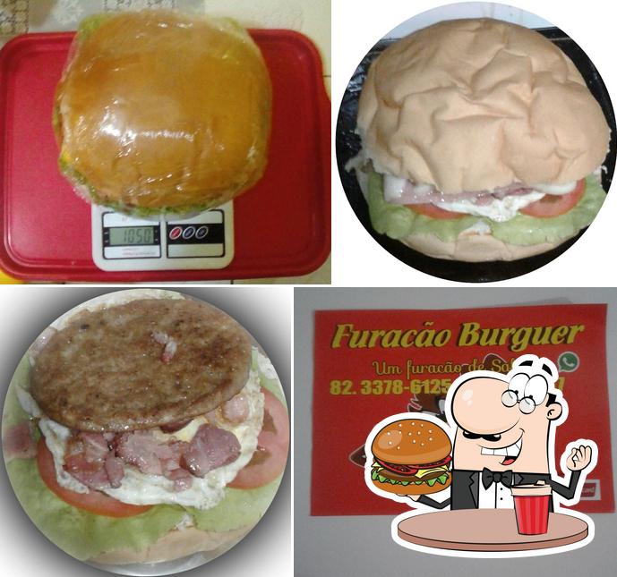 Delicie-se com um hambúrguer no Lanchonete furacao burguer