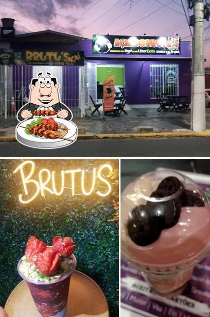 Entre diversos coisas, comida e exterior podem ser encontrados no Açaí do Brutu's