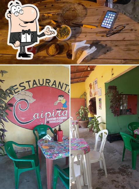 A imagem a Restaurante Caipira’s interior e comida