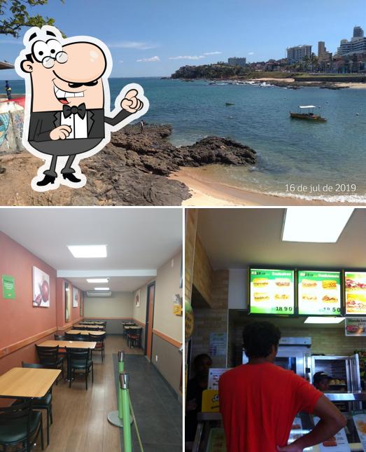 A foto da interior e exterior no Subway