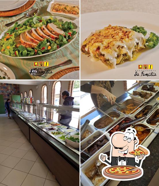 Experimente pizza no Restaurante da Família
