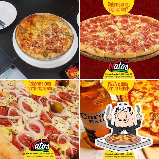 Peça diferentes tipos de pizza