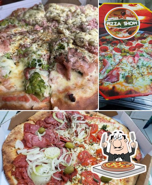Consiga pizza no Pizzaria e Restaurante Pizza Show