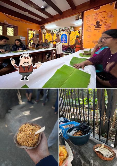 Among various things one can find food and interior at Brahmana prasadam