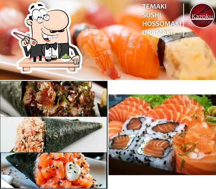 Prove diversas opções de sushi