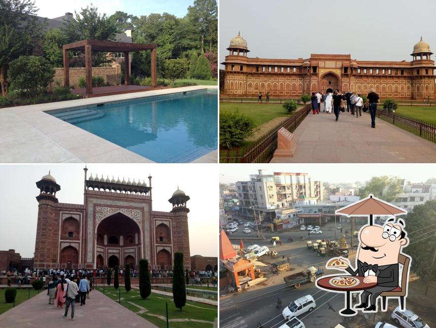Enjoy the view at the outside area of Taj Inn Hotel