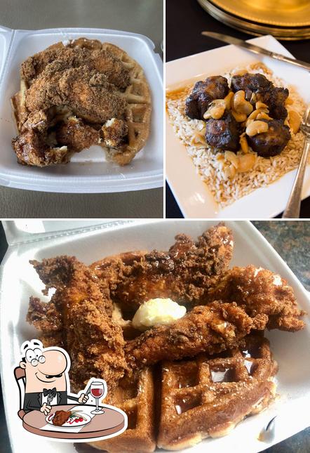 Try out meat dishes at Beola's Chicken & Waffles