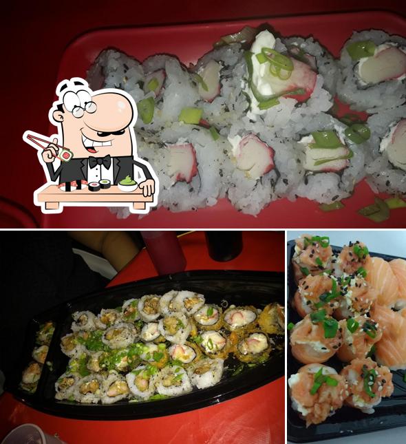 Escolha diferentes opções de sushi